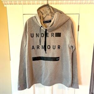 UNDER ARMOUR Size Medium Pullover Hoodie Hooded Sweatshirt Men's Gray Black